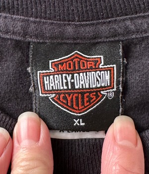 -Harley Davidson- Vintage 00s XL Flame pattern Long Sleeve T-shirt made in USA