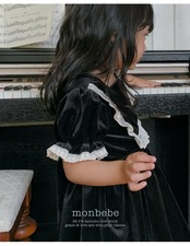 〖取寄〗韓国子供服 / 26winter / monbebe / アンナベルベットワンピース / キッズ *S~XL*