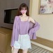 ✞ ♥カワイイ♥ソリッド カラーラウンドネックブレストカーディガン長袖スリーブシャツブラウスショートコート ロング ソリッドカラー ✞ゴスロリ SM ミリ 甘ロリ クラロリ 和ロリ エレガント 黒ロリ 姫ロリ 華ロリ BB-BB4707828