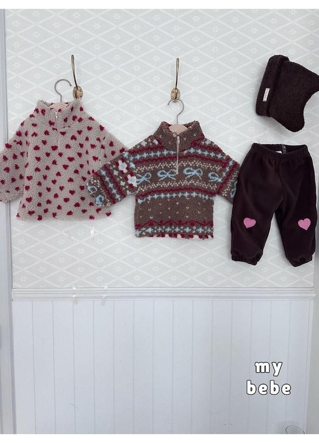 韓国子供服 / 26winter / my bebe / ボアアノラック / キッズ / 冬服 *XS~XL*