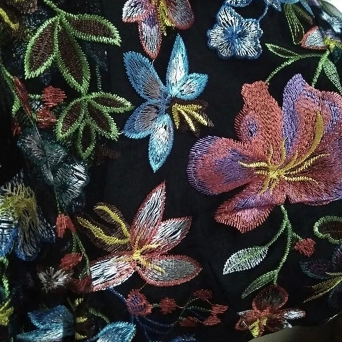 半袖フラワー刺繍ワンピース | Pay ID