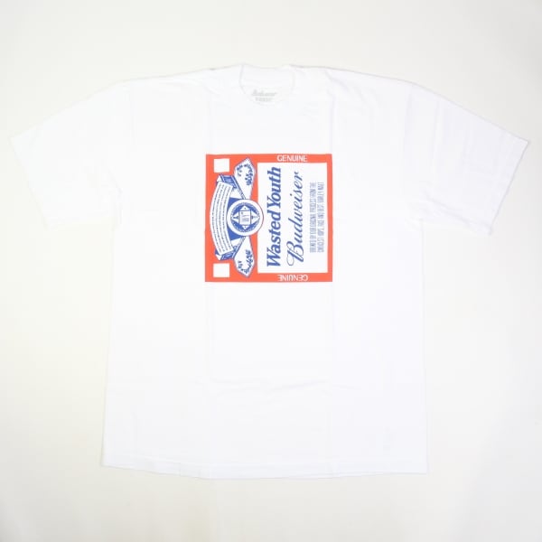 Wasted Youth Tee white navy