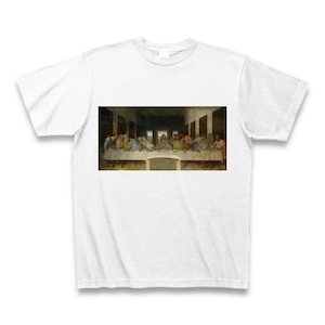 最後の晩餐（レオナルド・ダ・ヴィンチ）：厳選名画Tシャツコレクション（ホワイト）