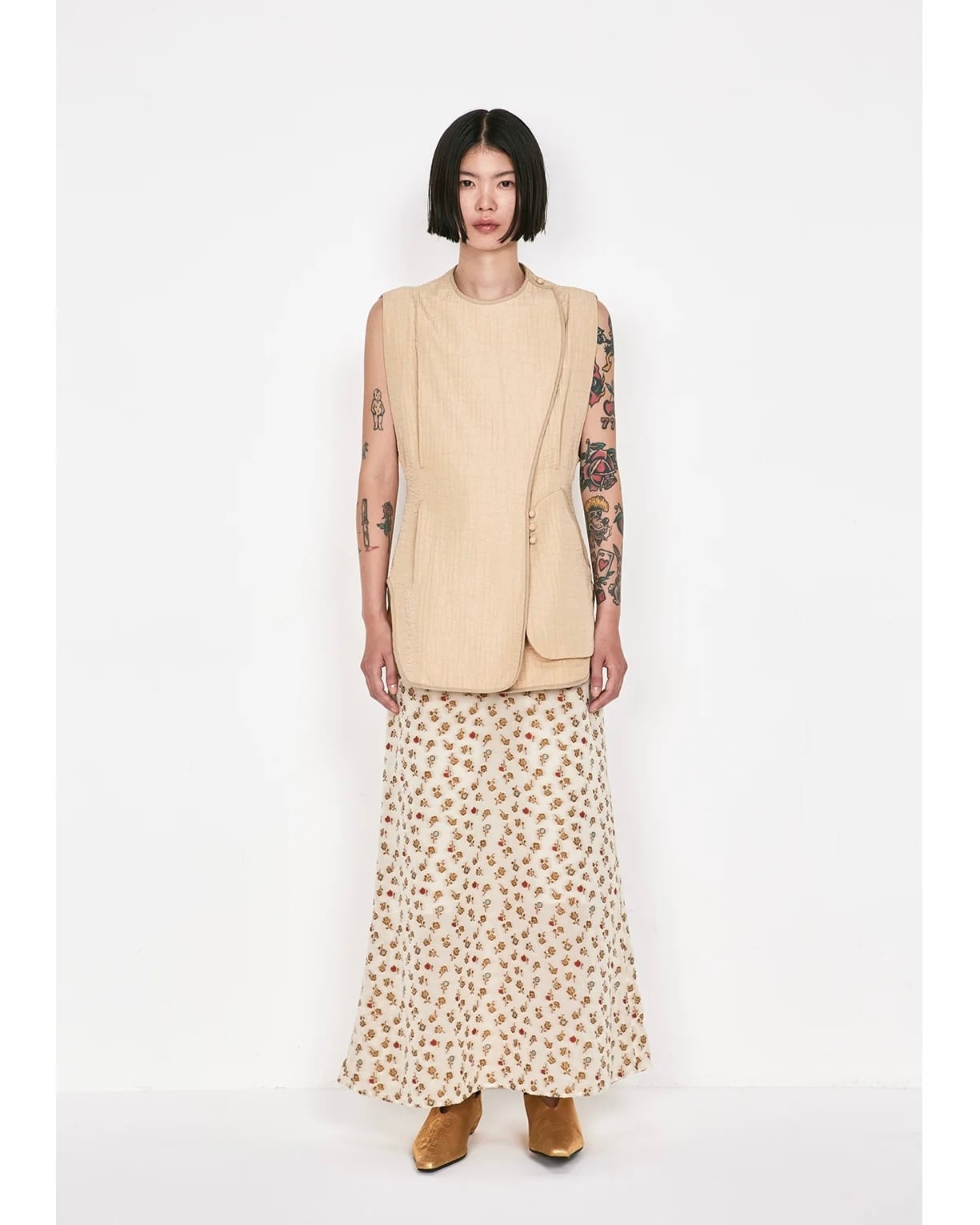 スカート Mame FloralJacquardFlaredSkirt Mame Kurogouchi】Floral Jacquard A-Line Skirt/ECRU | TOLMA.