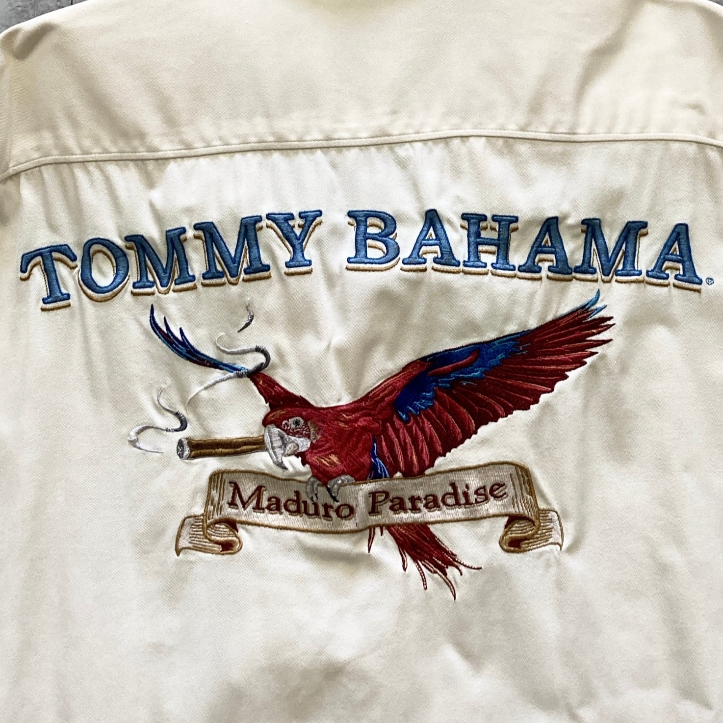 Size.XL】Tommy Bahama トミーバハマ シルク100% バック刺繍 開襟