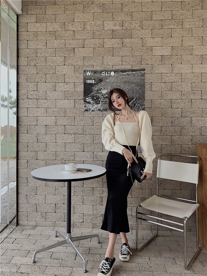 オータムウィンターセーター ジャケット レディースニットカーディガンショートスタイルブラウス トップス ロング 秋物 冬物 ブラックストロベリース21930313442