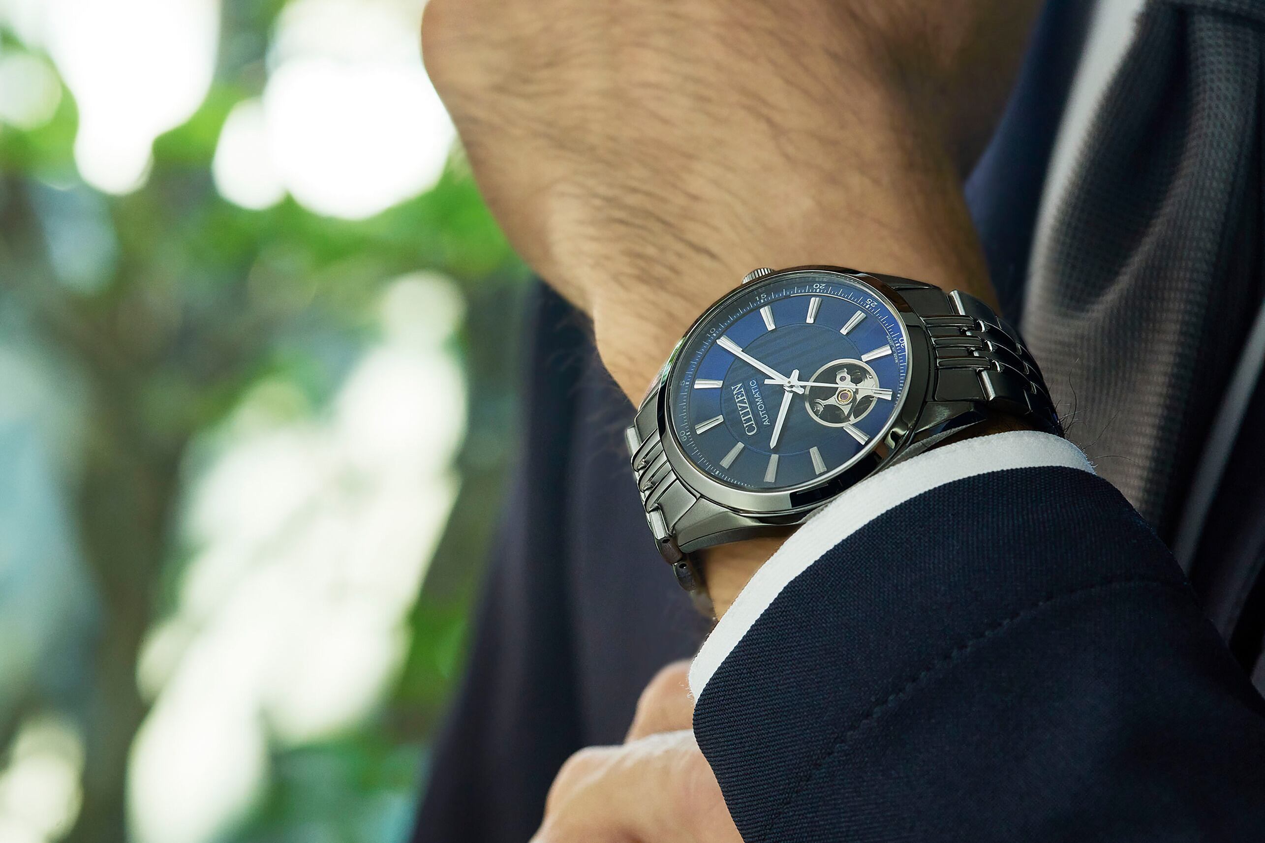 CITIZEN COLLECTION シチズンコレクション メカニカル 機械式 シースルーバック メンズ腕時計 NH9110-90L