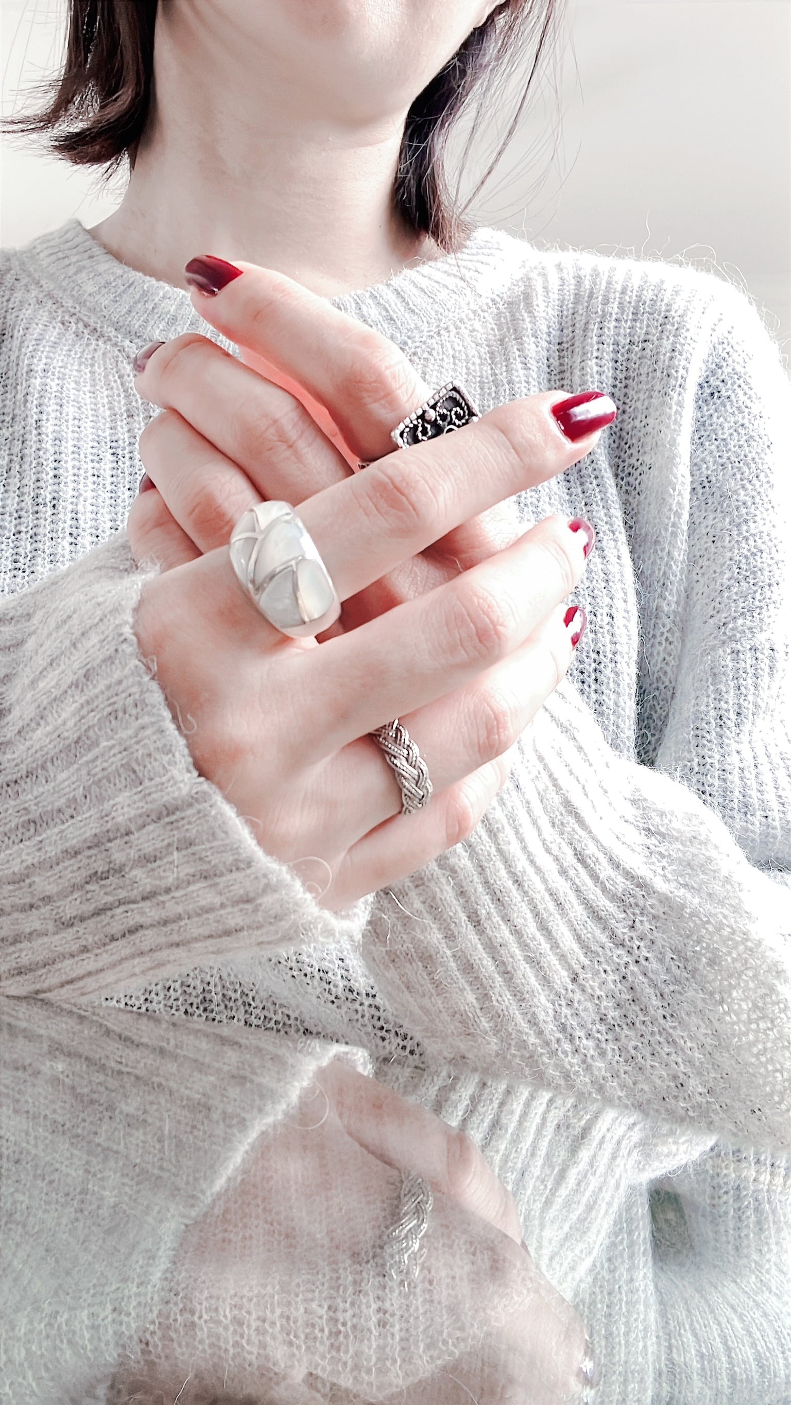 silver ring =white silver=