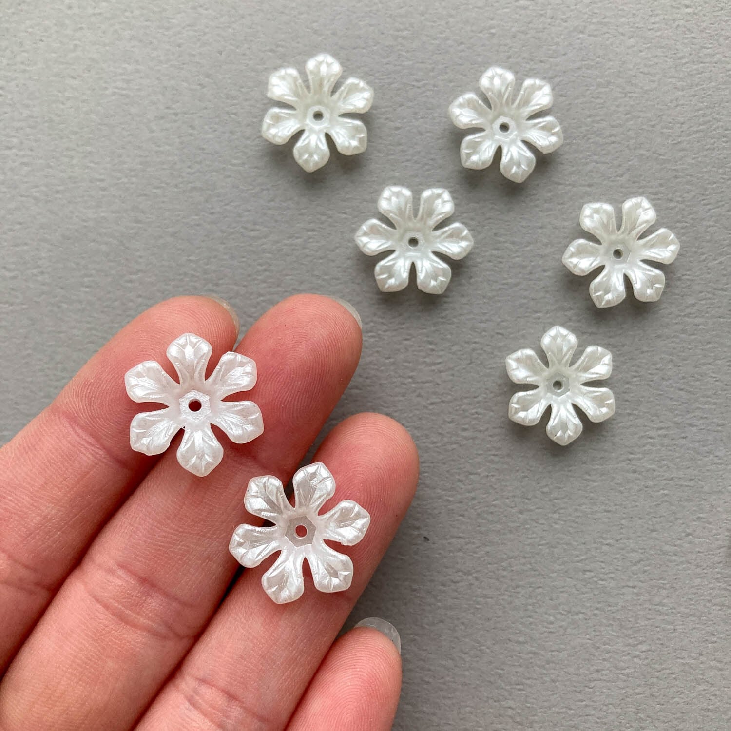 小紋 フルセット お花 花びら パールトーン加工 躾糸付き 着物 H0 小紋