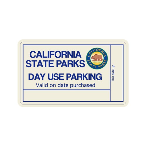 363　CALIFORNIA STATE PARKS　パーキング許可証　"California Market Center"　アメリカンステッカー　スーツケース　シール