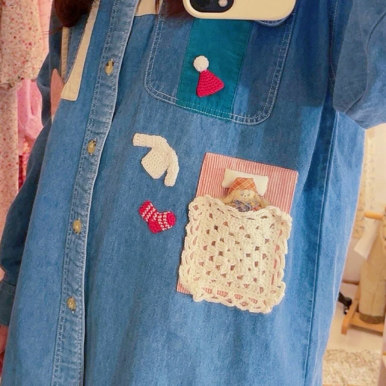 remake ✂︎ dwarf's room patchwork shirt