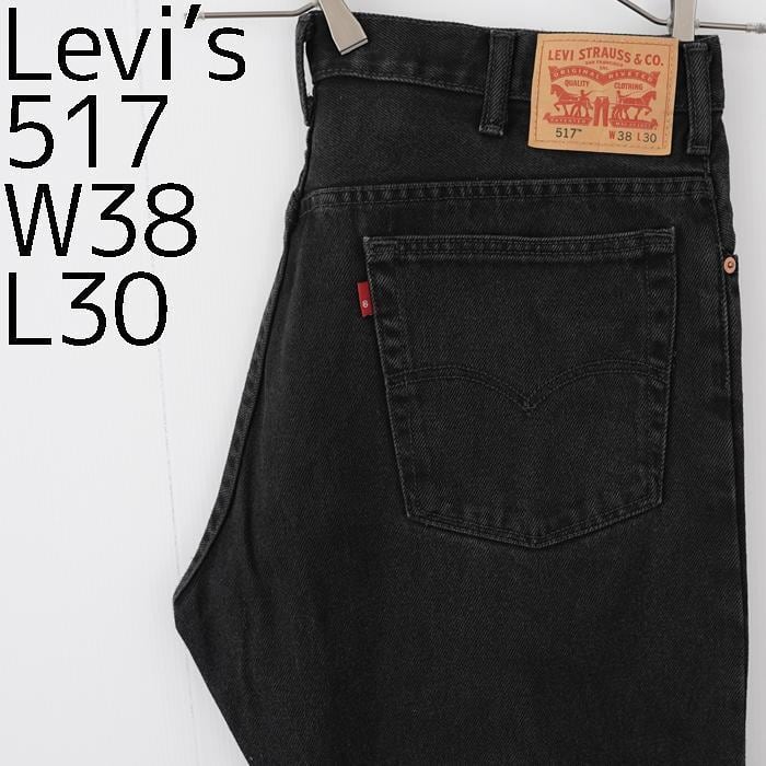 W34 Levi's リーバイス502 ブラックデニム パンツ ワイドバギー 黒