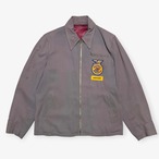 50s~60s｜Unknown｜ギャバジンジャケット｜FFA ADVISER ワッペン TALONジップ ギャバジャン レーヨン パープルグレー｜ボロ