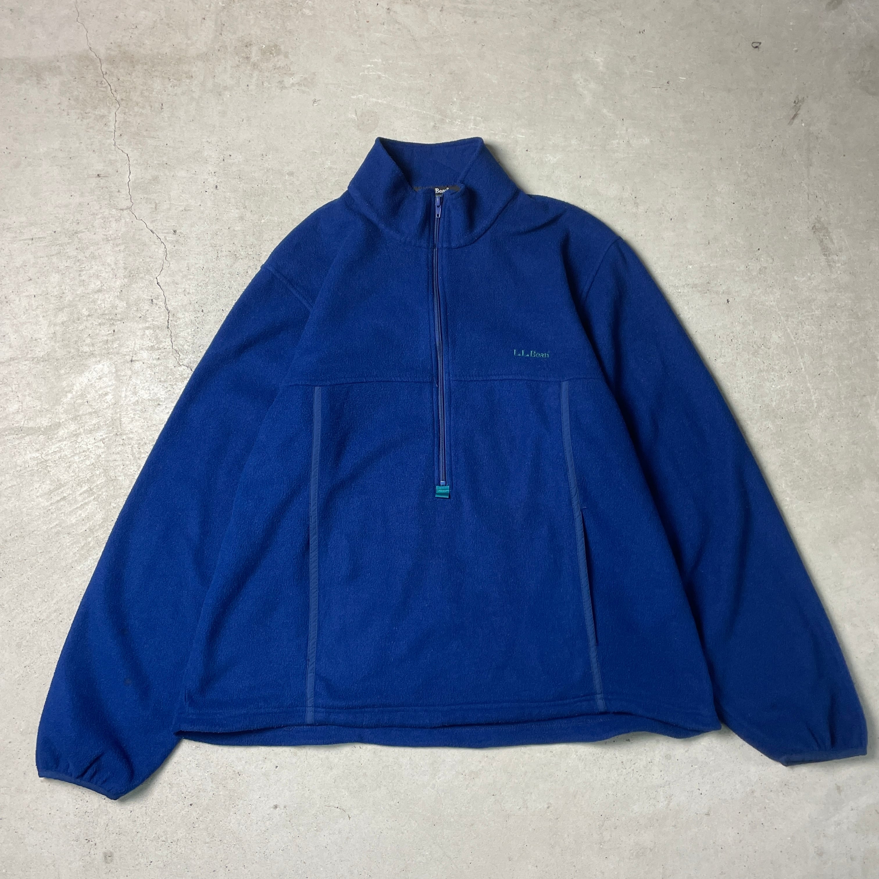 90年代 L.L.Bean エルエルビーン ハーフジップ フリースプルオーバー メンズXL相当 古着 90s ヴィンテージ VINTAGE ブルー  青【フリースジャケット】/ブルー | cave 古着屋【公式】古着通販サイト