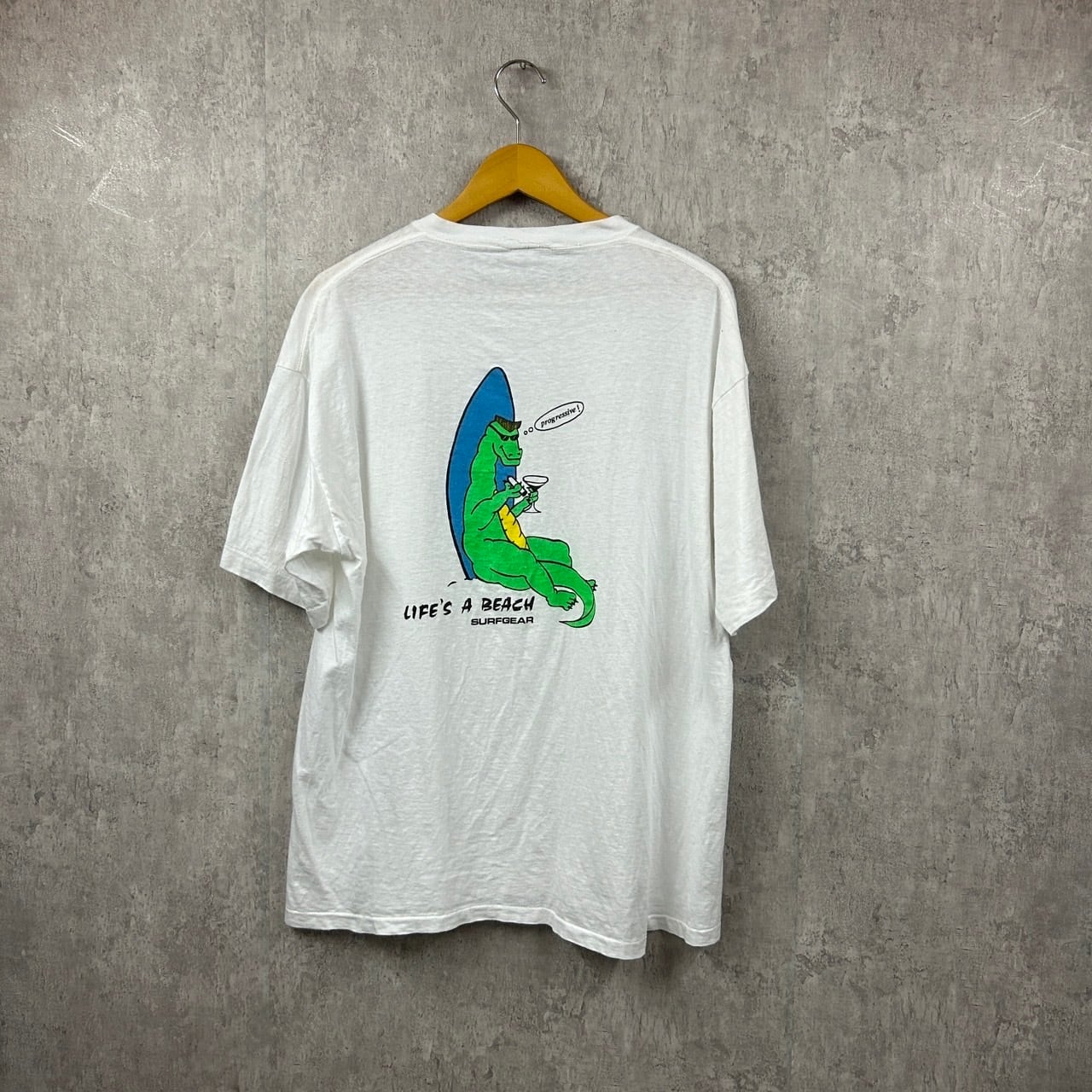 90s LIFE'S A BEACH ヴィンテージTシャツ | 無人の古着屋 タマチスリフト