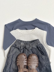 【取寄/韓国直送】minirobe 26/SM クレープ７部Tシャツ夏服｜韓国子供服