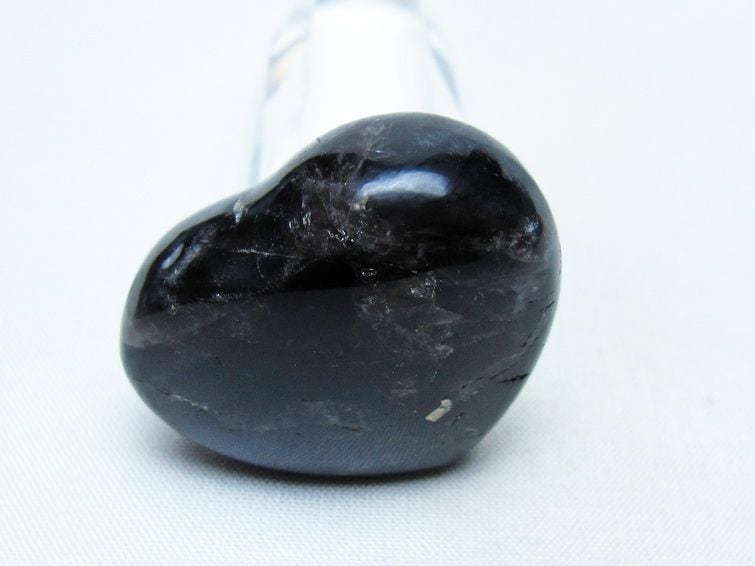 モリオン 置物 ハート 黒水晶 一点物 145-1901 | 天然石
