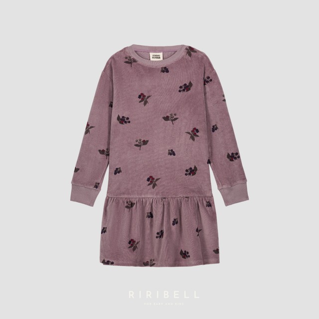 【STUDIO BOHEME】CHICAS DRESS - MAUVE / BLACKBERRIES <36M/4Y>