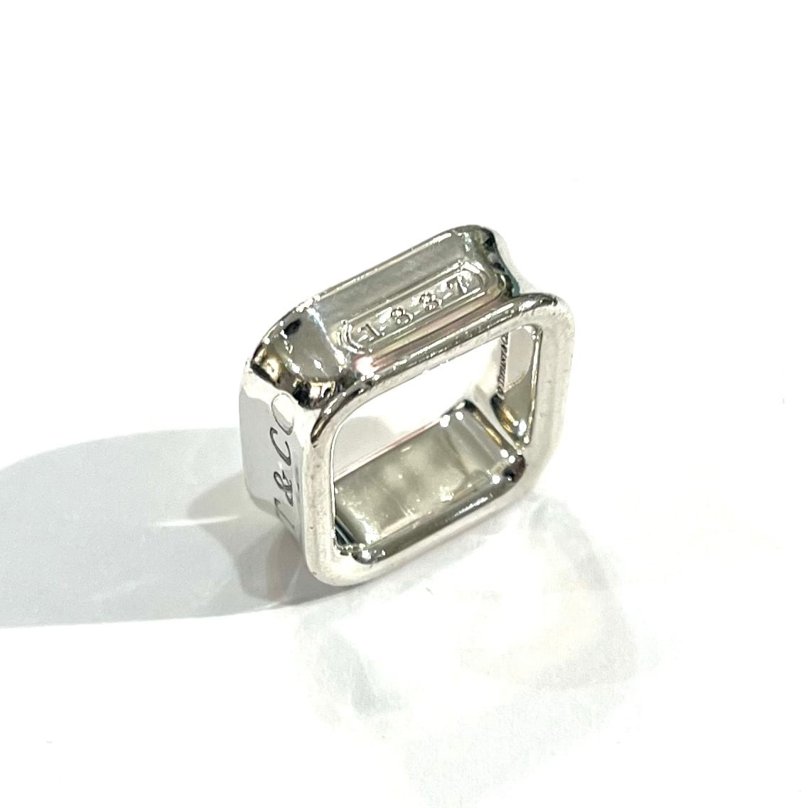 TIFFANY&CO.】【5.5-6号】2603 T&CO 1837 スクエアリング／シルバー925