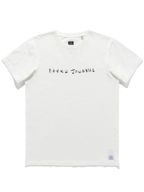 BANKS JOURNAL バンクスジャーナル DUNKWELL LABEL Tシャツ 半袖 ホワイト ATS0576