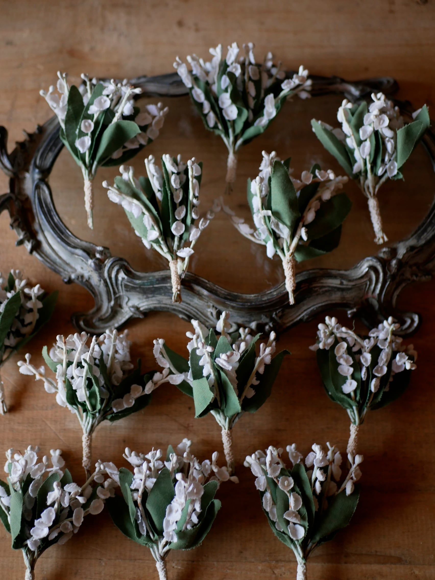 スズラン 布花 フランスアンティーク ヴィンテージ 鈴蘭 すずらん フランス