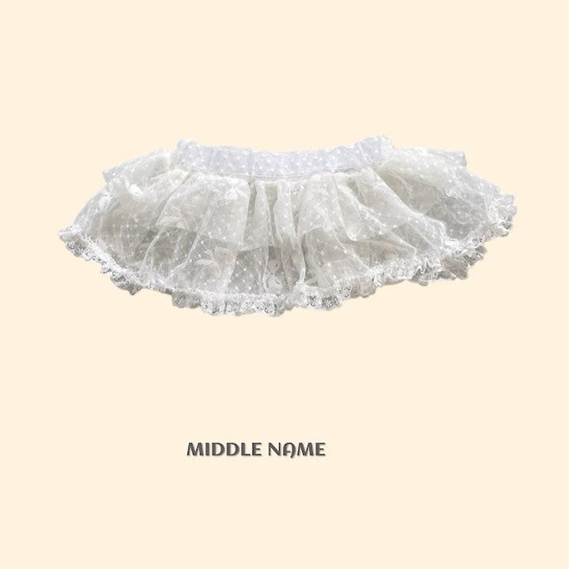 【取寄】middle name|ribbon lace skirt|リボンレーススカート|S-L|kids&jr|26 summer