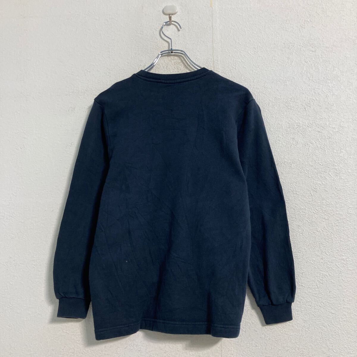 adidas ロゴ スウェット トレーナー キッズ 150 ネイビー アディダス