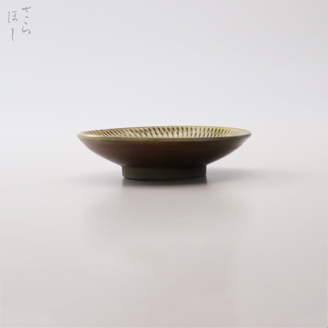 小鹿田焼 小袋窯 3寸皿 飛びかんな 白 直径約9.5cm 豆皿 陶器 和食器