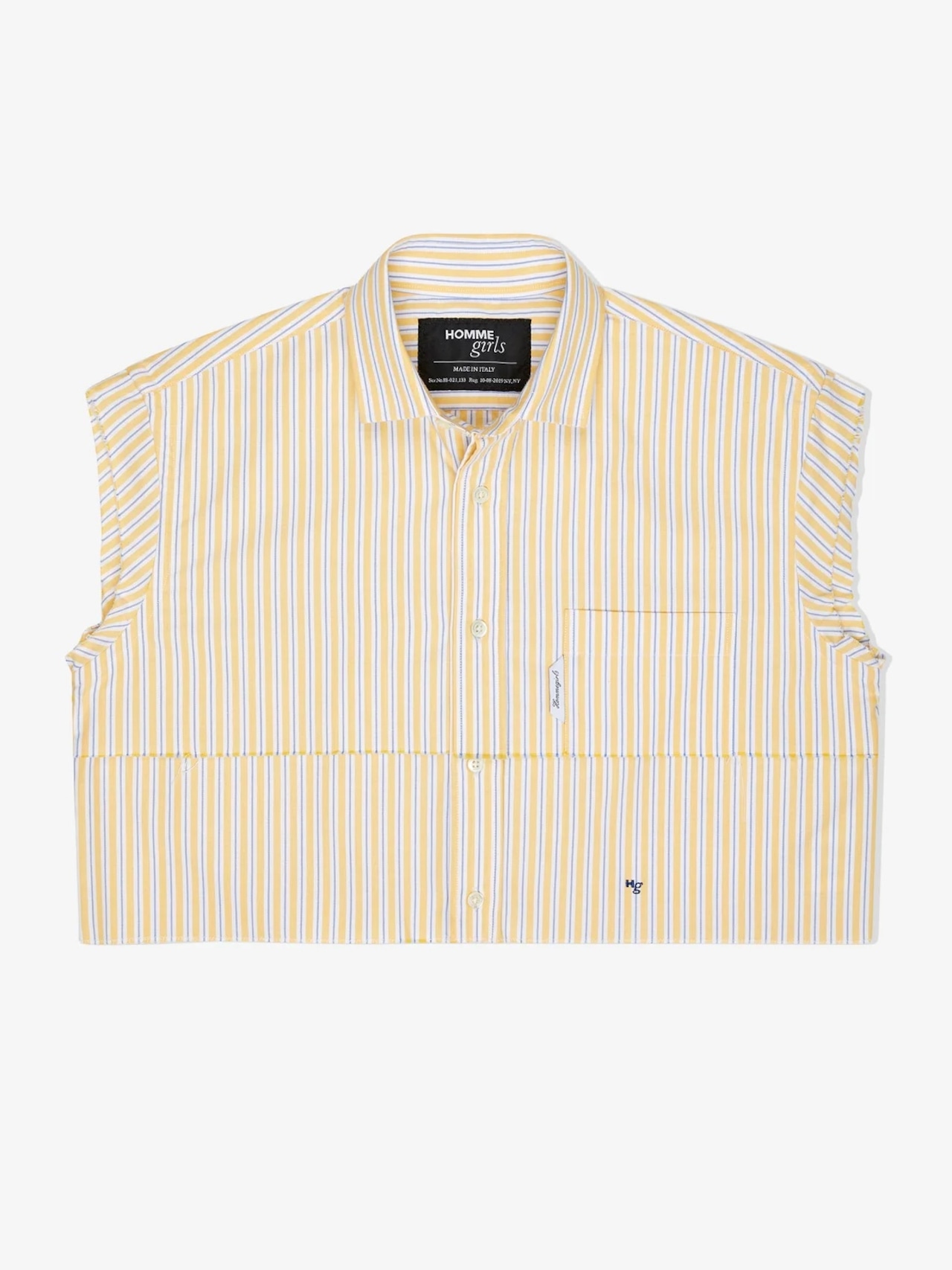 【25AW】HOMME girls オムガールズ / SLEEVELESS LAYERED CROPPED SHIRT / ノースリーブシャツ - 4