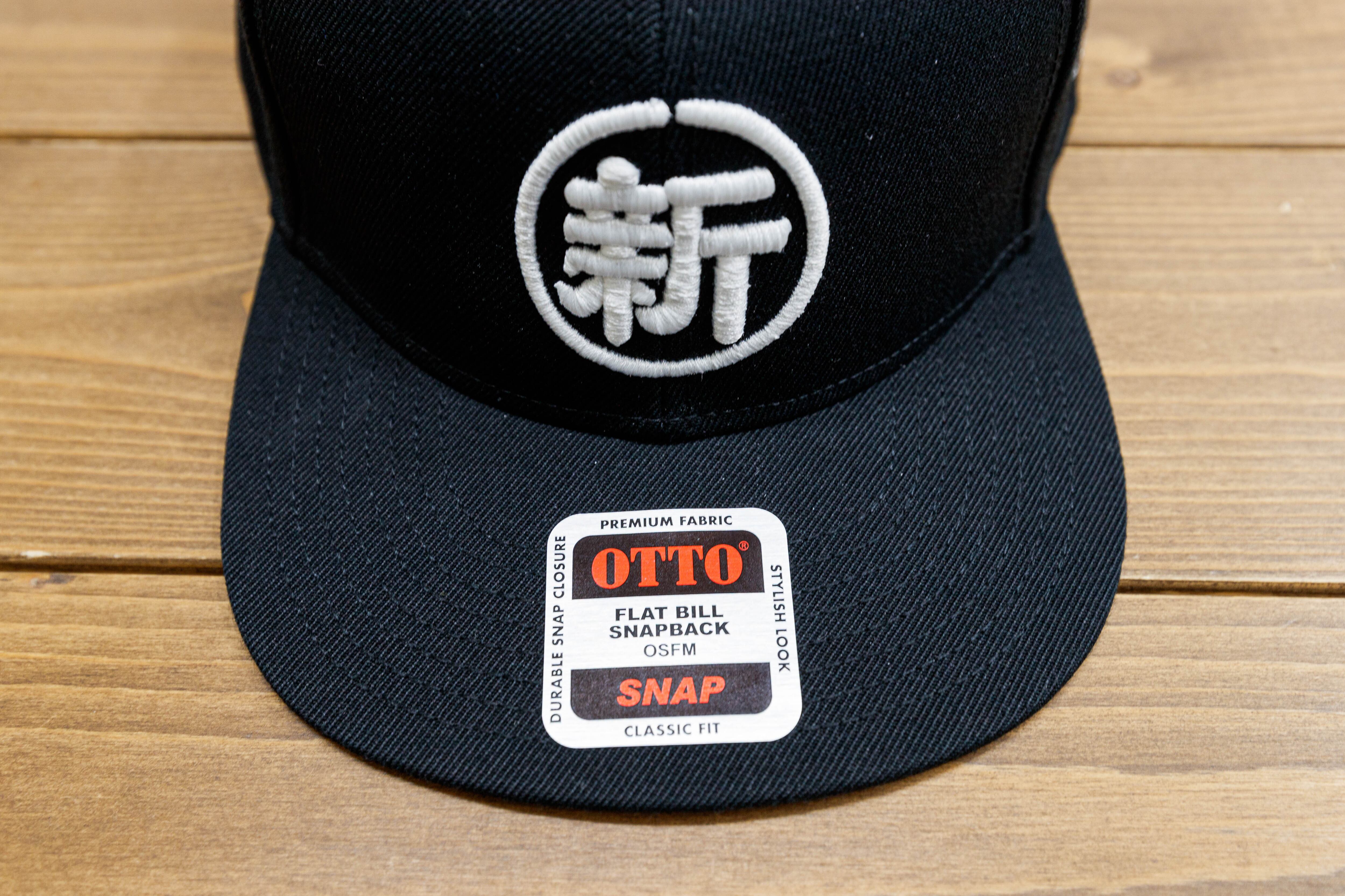 丸新商店キャップ【OTTOフラットバイザータイプキャップ】ブラック