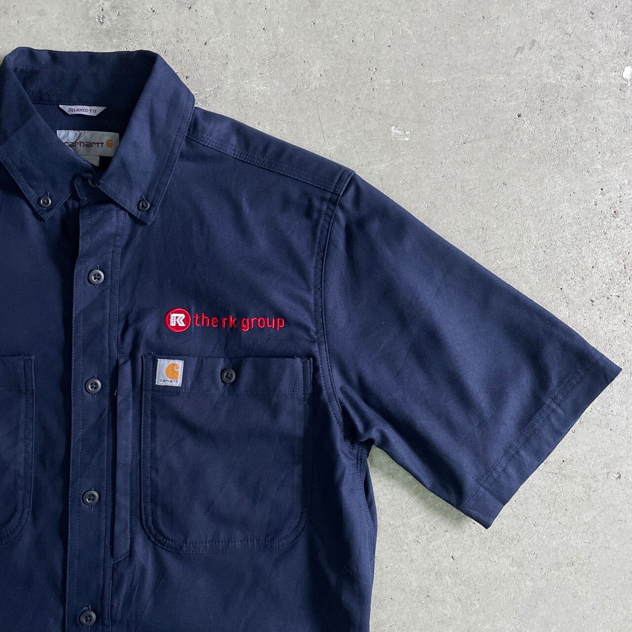 Carhartt カーハート RELAXED FIT 企業ロゴ刺繍 半袖ワークシャツ 