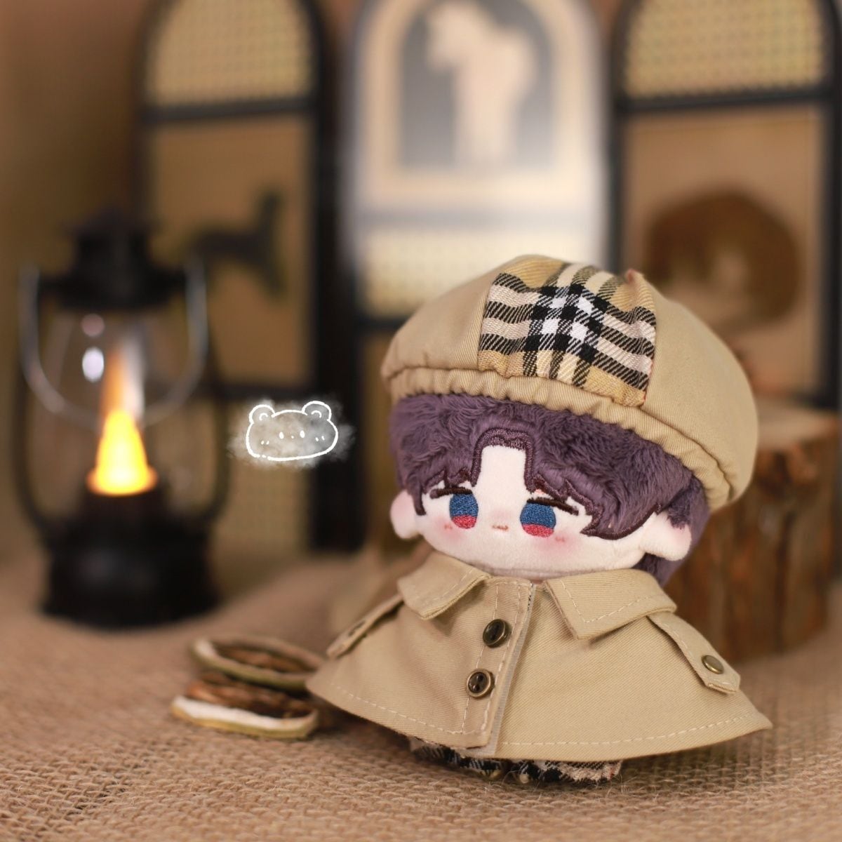 ぬい服 着せ替え服 10cm いつぬい人形服 茶色の探偵スーツ 無属性