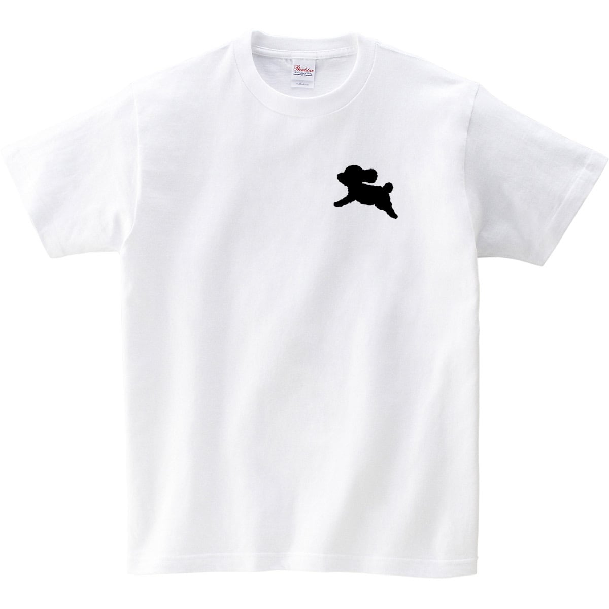 トイプードル シルエット デザイン ワンポイントTシャツ dog66 犬