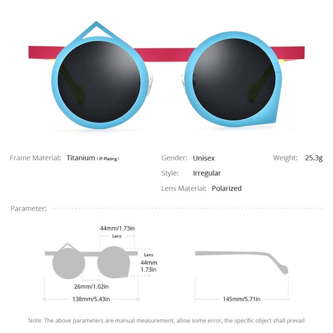Titanium Irregular Sunglasses -round- / チタン イレギュラー サングラス -ラウンド-