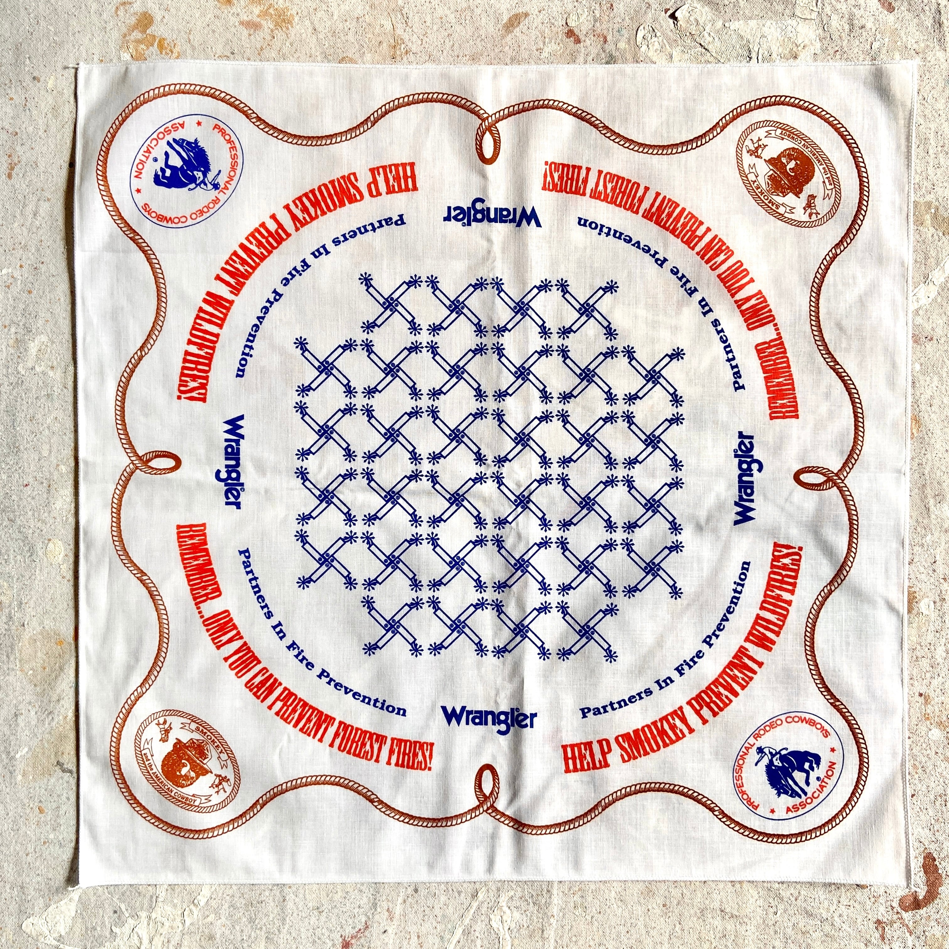 1990s Dead Stock Wrangler Western Bandana Made in USA