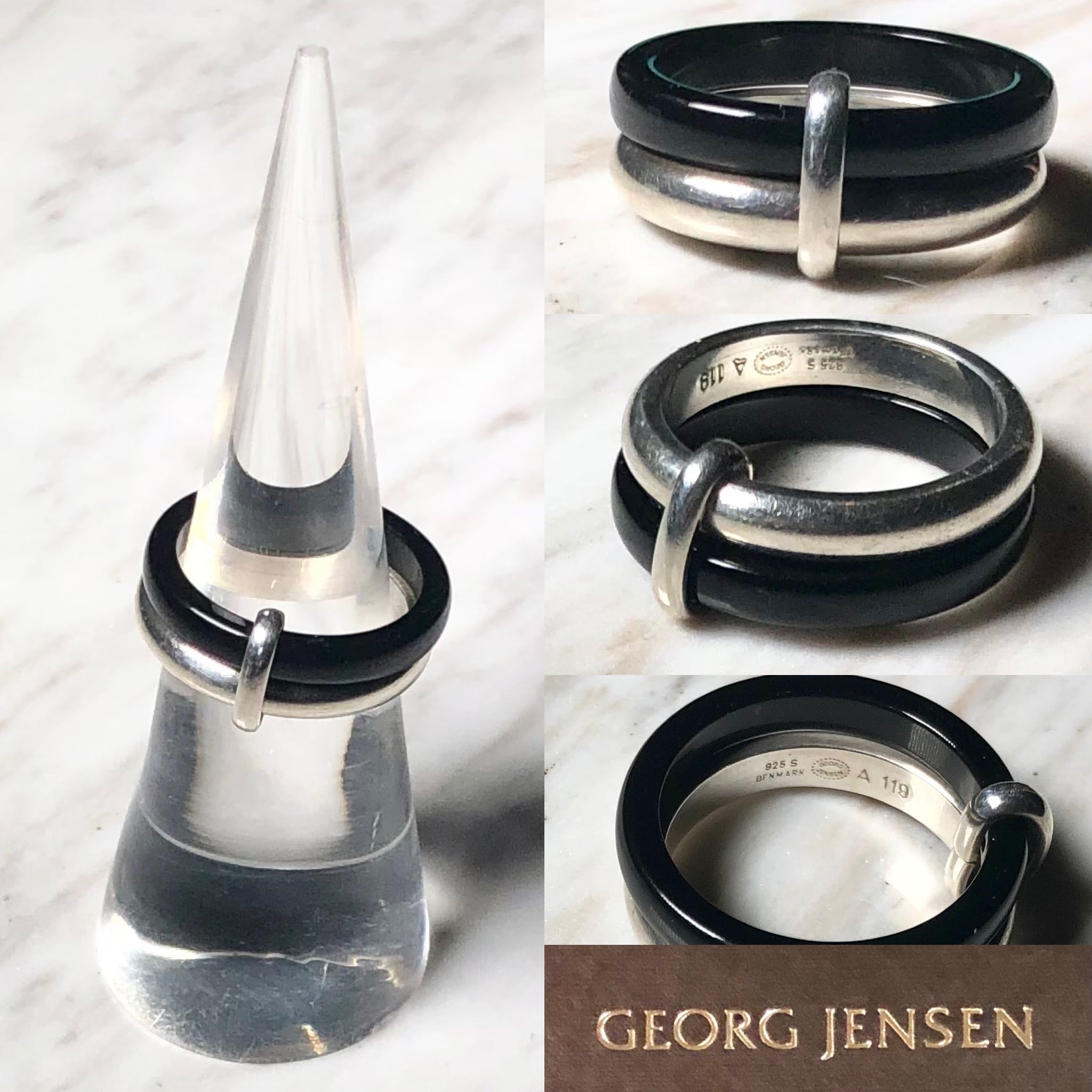 GEORG JENSEN silver×ceramic ring 