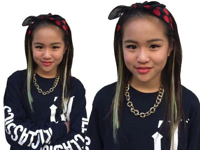 ダンス衣装 ヘアエクステ ウィッグ カラーエクステ ストレートレインボーカラー59cm B0465 ダンス衣装の子供服tinygang