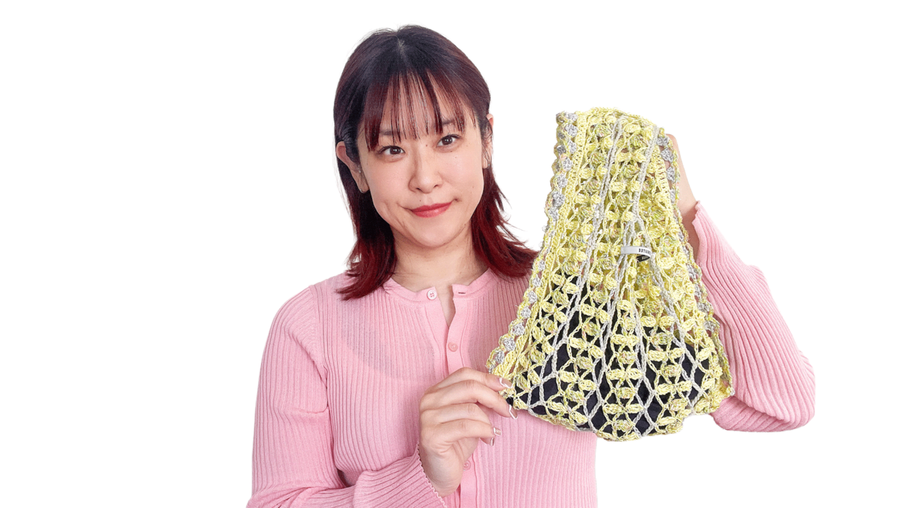 [Pattern] 玉編みのレーシーバッグ