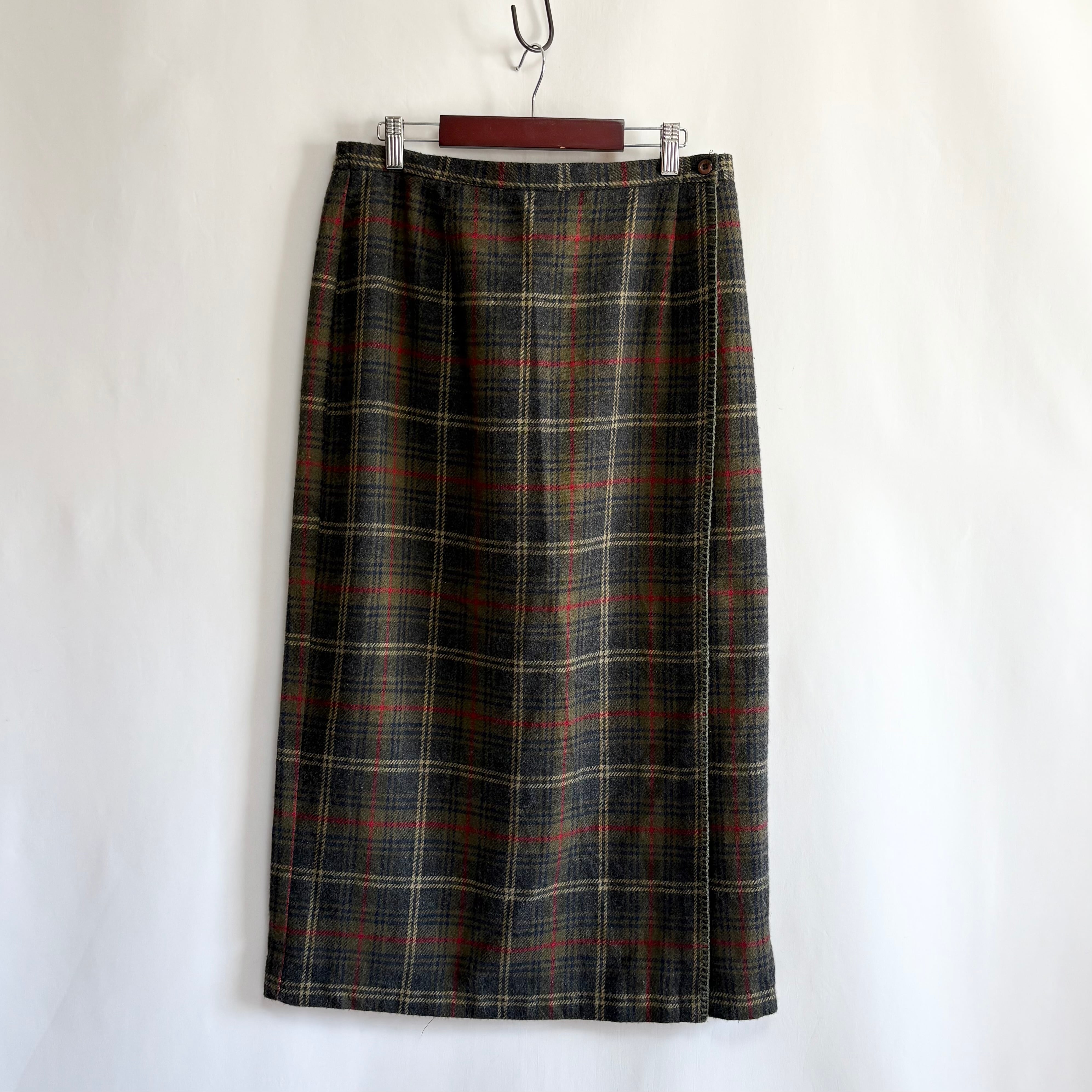 USA REQUIREMENTS check pattern skirt／アメリカ古着 チェック柄