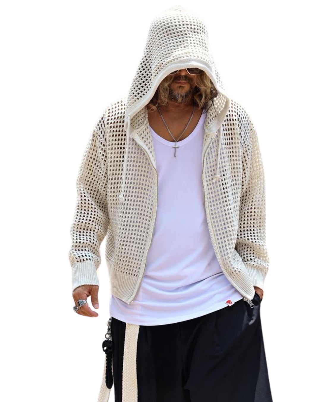 【お急ぎ発送】ルーズホローニットパーカー(N00003)