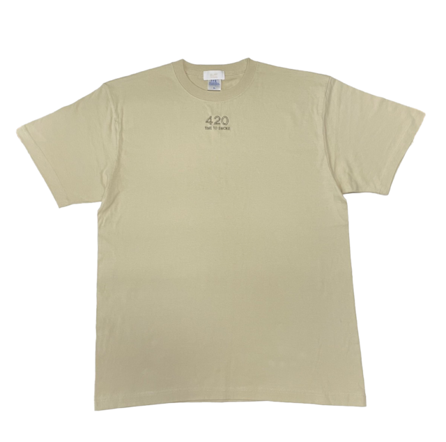 BLITT 420 Time to smoke TEE BEIGE ブリット 420 半袖Tシャツ ベージュ