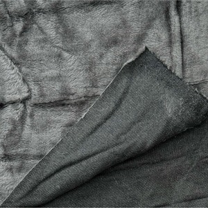 ★AM113◆2.8m◆ラスト1点‼◆インポート◆アクリル混滑らか波模様調エコファー生地◆グレー