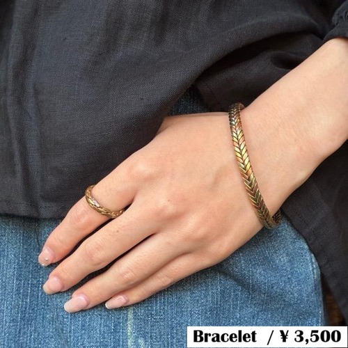TOPANGA Jewelry Ancient Brass and Copper Bangle D Ancient Brass and Copper Bangle D Bracelet Cuff Bracelet Tibetan Bangle　