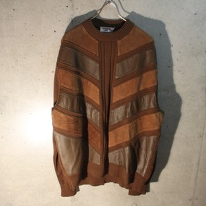 Leather Suede Design Knit