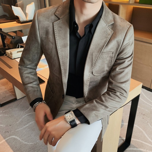 ヴィンテージスエード風　テーラードジャケット　3カラー　LB1497