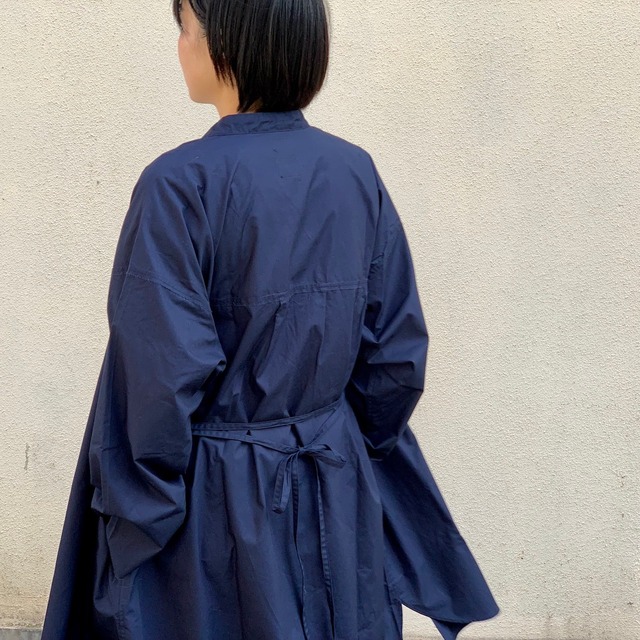 Typewriter Long Shirt  ／Navy