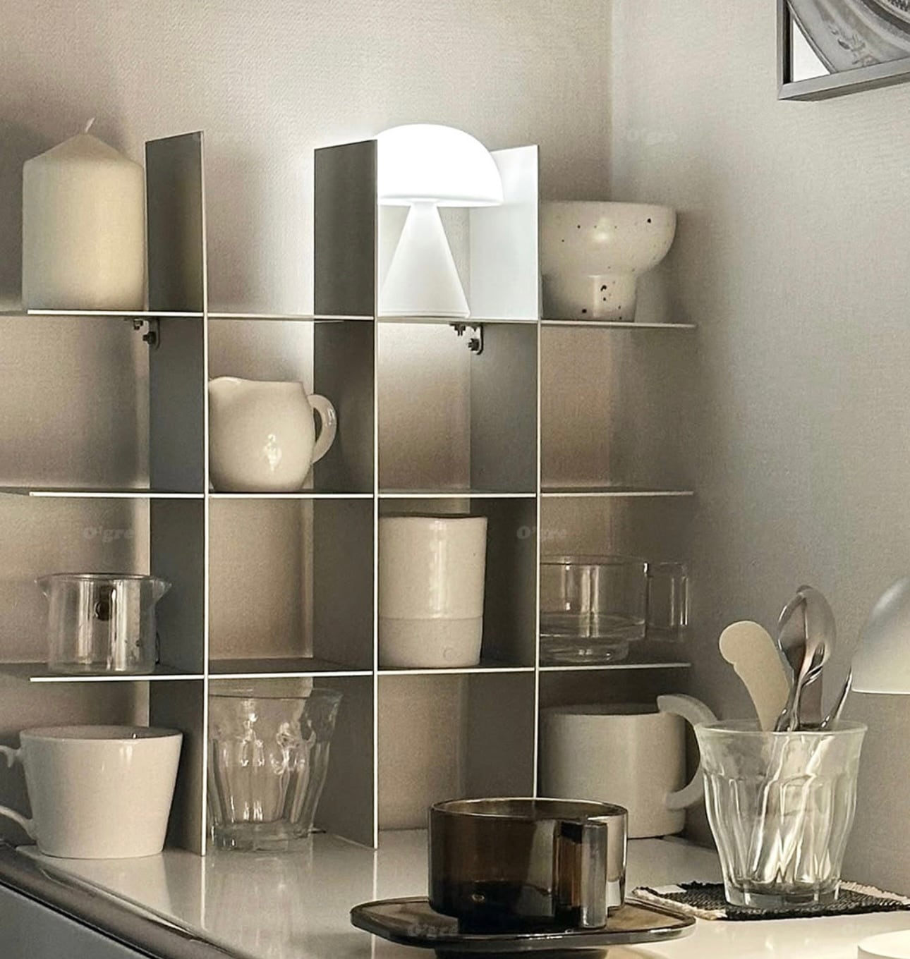 grid silver open shelf / フリッド シルバー オープン シェルフ