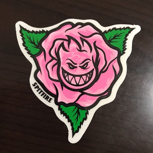 【ST-217】Spitfire Wheels Skateboard スピットファイア スケートボード ステッカー Bighead Rose Pink