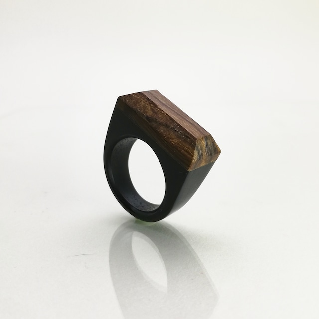 "Simone Frabboni" 3500 years old Wood Ring. Made in Italy.