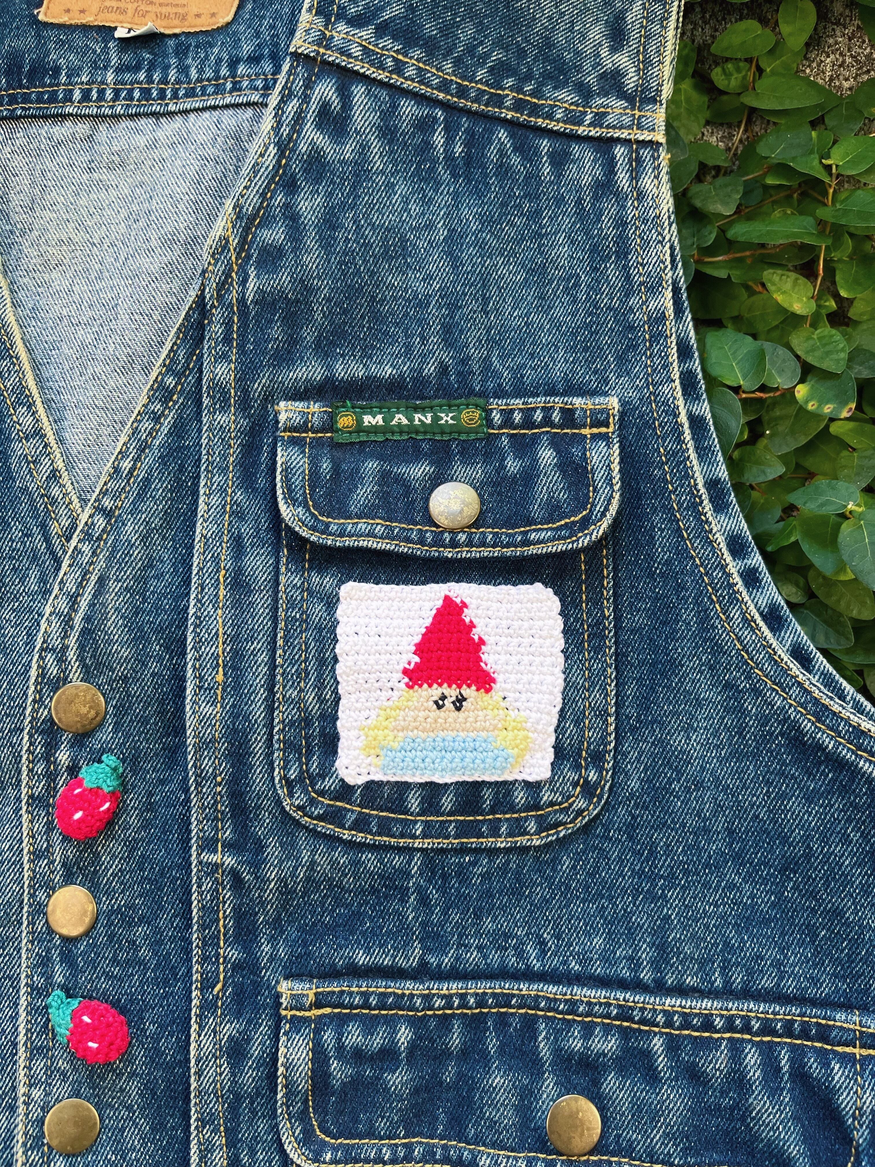 remake ✂︎ strawberry button denim vest